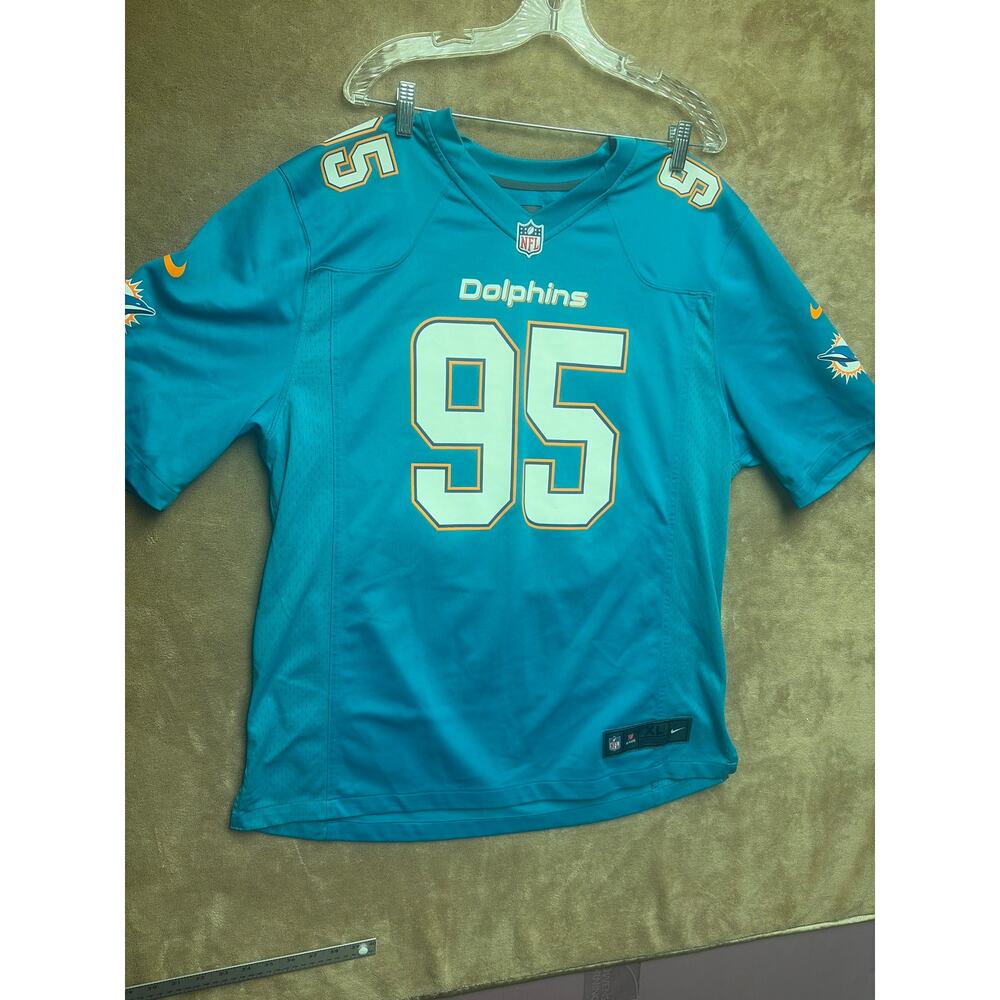 Nike Miami Dolphins Dion Jordan #95 NFL Jersey Aqua Men's Size XL